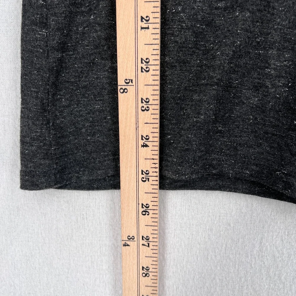 ALLSAINTS Esme Shimmers Tee Womens Large Charcoal Gray Silver Long Sleeve Crew - Picture 15 of 15